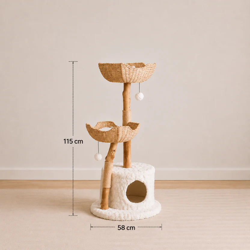 115cm Modern Wood Cat Tree