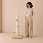 Play Perch - Premium 3-in-1 Sisal Cat Scratcher with Hanging Toys