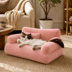 Luxe Lounge - Supportive Washable Cat Bed Sofa with Pillow