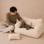 Luxe Lounge - Supportive Washable Cat Bed Sofa with Pillow
