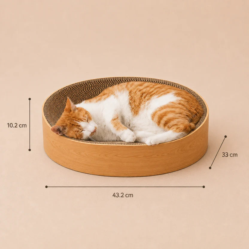 Whisker Rest - Cardboard Cat Scratcher Lounge Bed for Indoor Cats