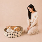 Whisker Rest - Cardboard Cat Scratcher Lounge Bed for Indoor Cats