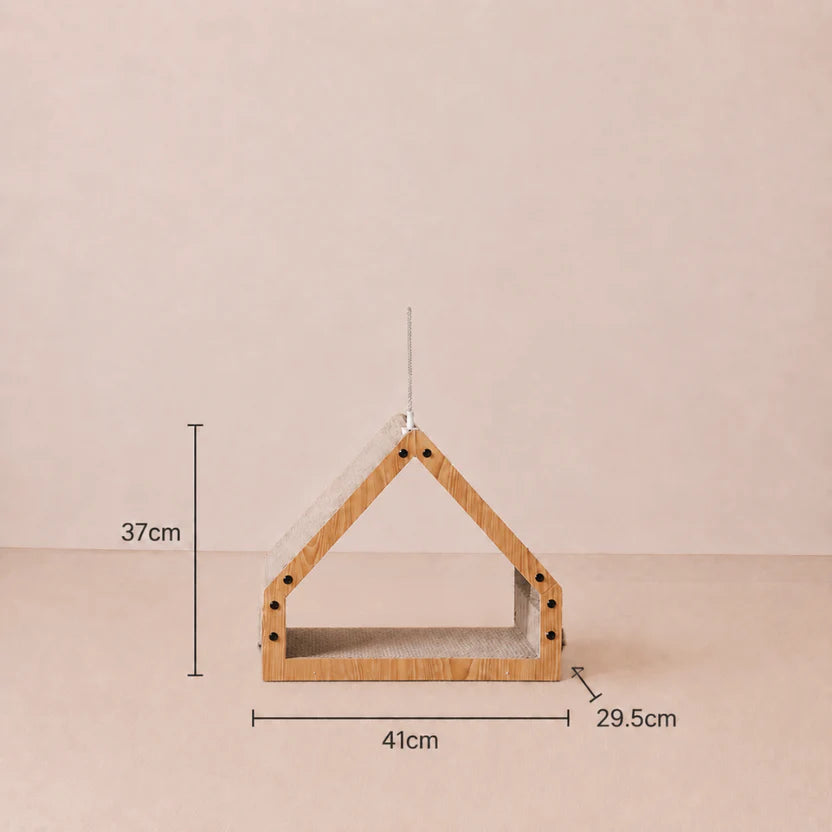 Purr Cabin - Cardboard Cat Scratcher House for Indoor Cats