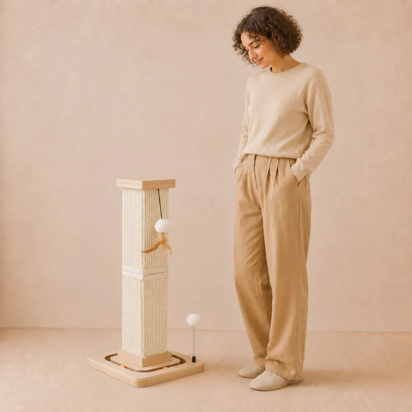 Kitty Climb - Cat Scratching Post with Hanging Toys