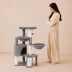 Royal Roost - Cat Tree Tower with Double Hammocks & Spacious Condo