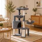 Royal Roost - Cat Tree Tower with Double Hammocks & Spacious Condo