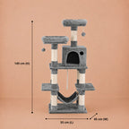 Cat Tree with Condo, Tunnel & Hammock Bed