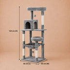 Cat Tree with Condo, Tunnel & Hammock Bed