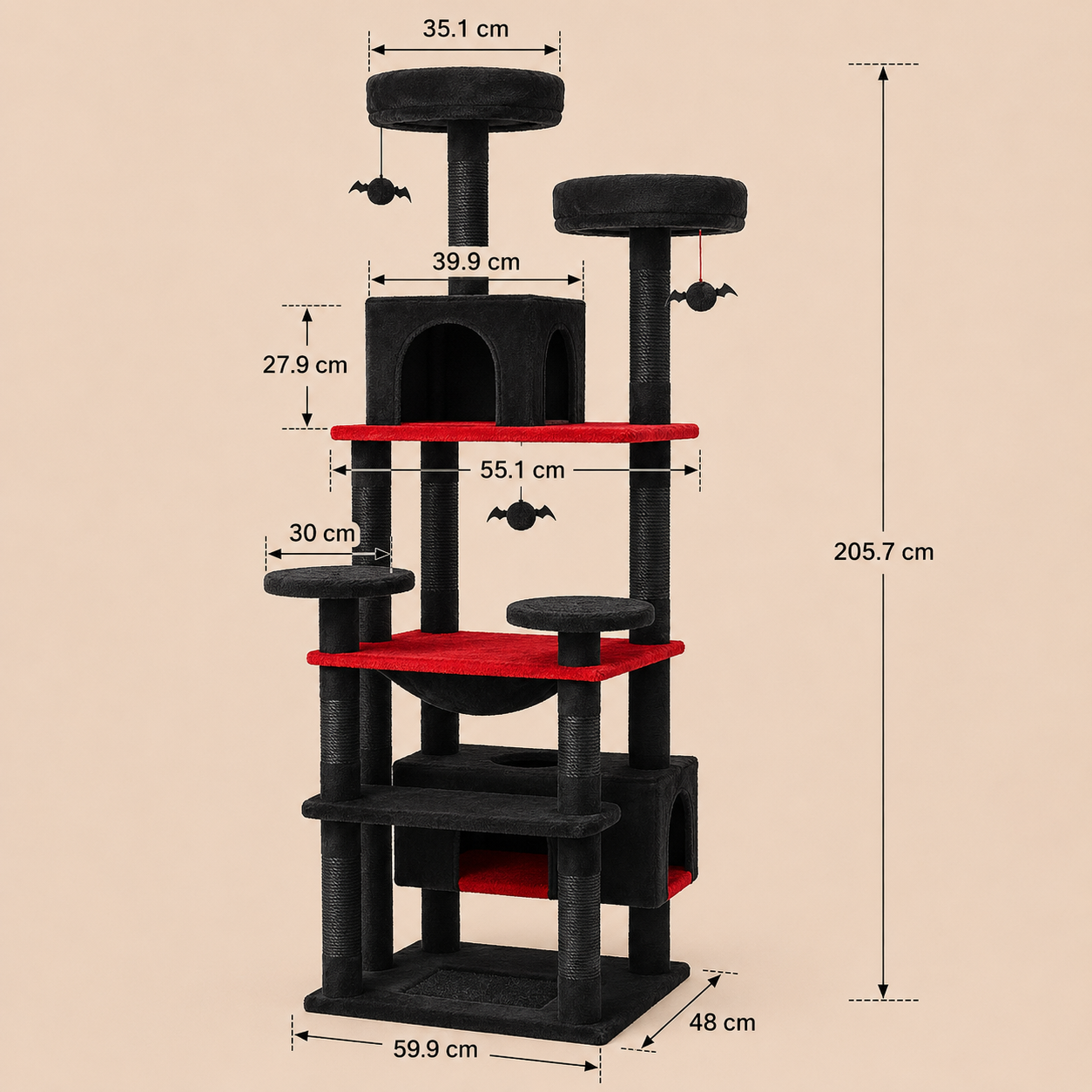 Covered Cat Tree Scratching Posts