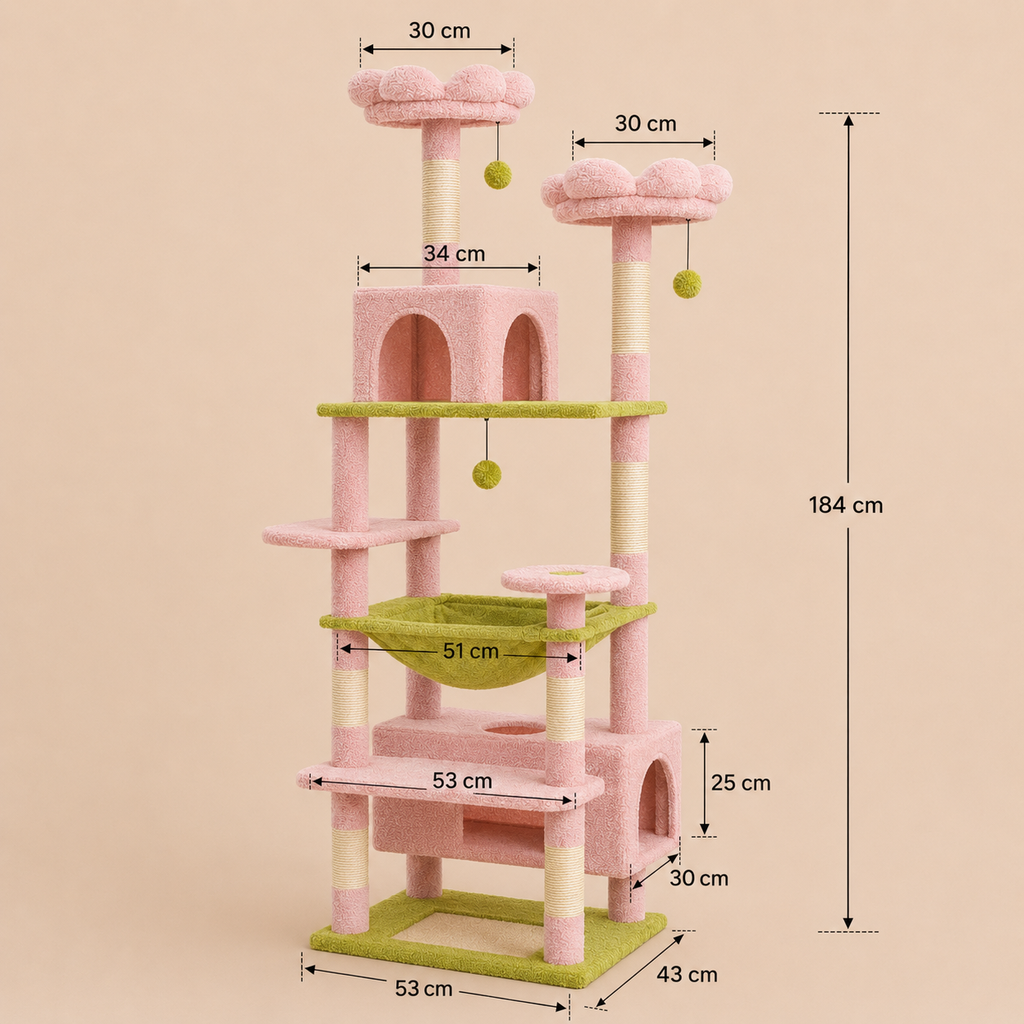 Covered Cat Tree Scratching Posts