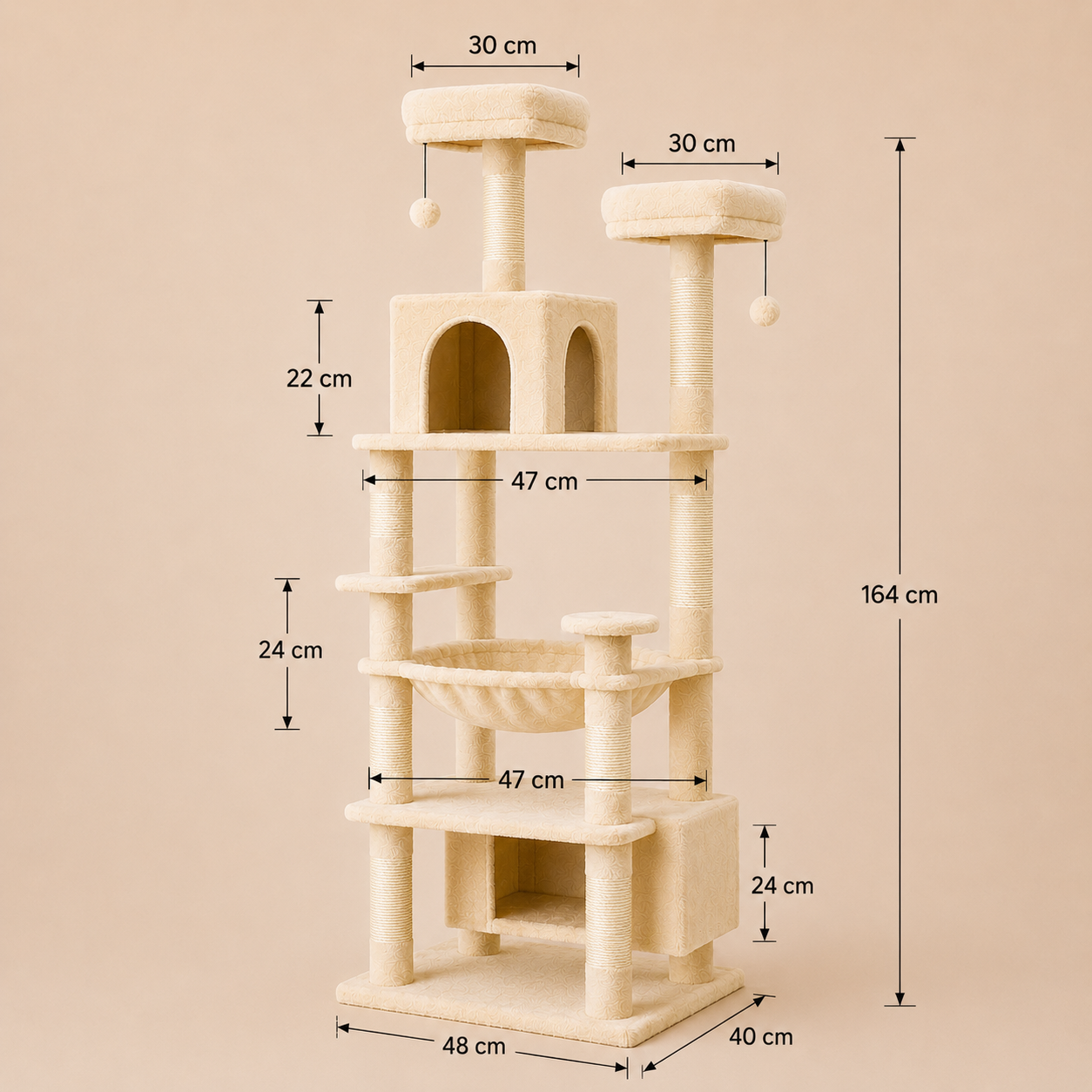 Covered Cat Tree Scratching Posts