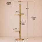 Cat Tree Wood Tower Scratching Post Scratcher