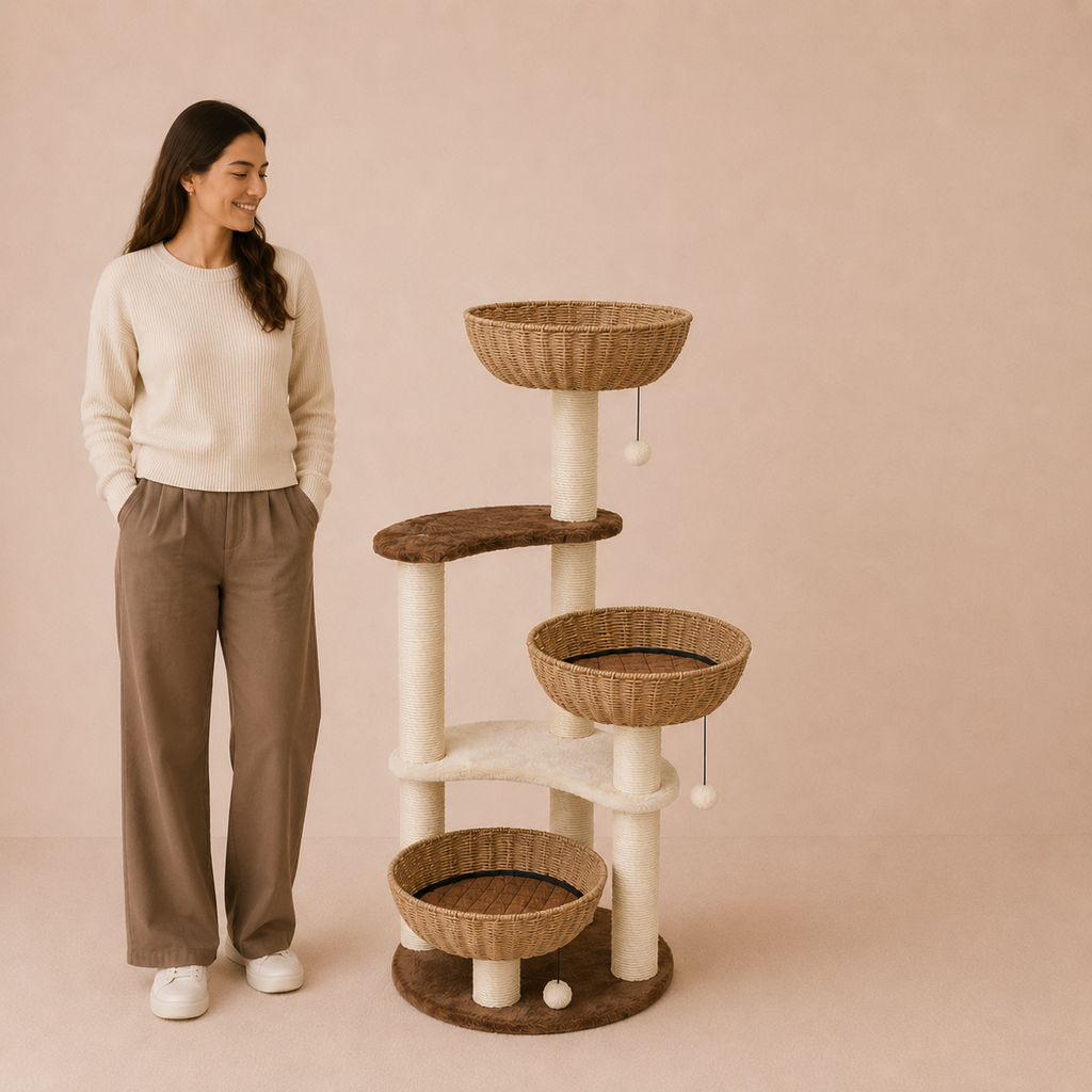 Large Cat's Modern Cat Tree Tower
