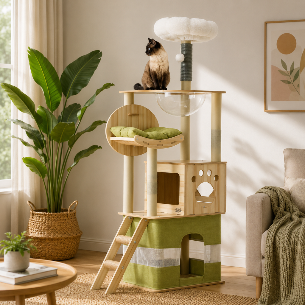 Cat Tree Tower Scratching Post Scratcher Condo House Bed Furniture