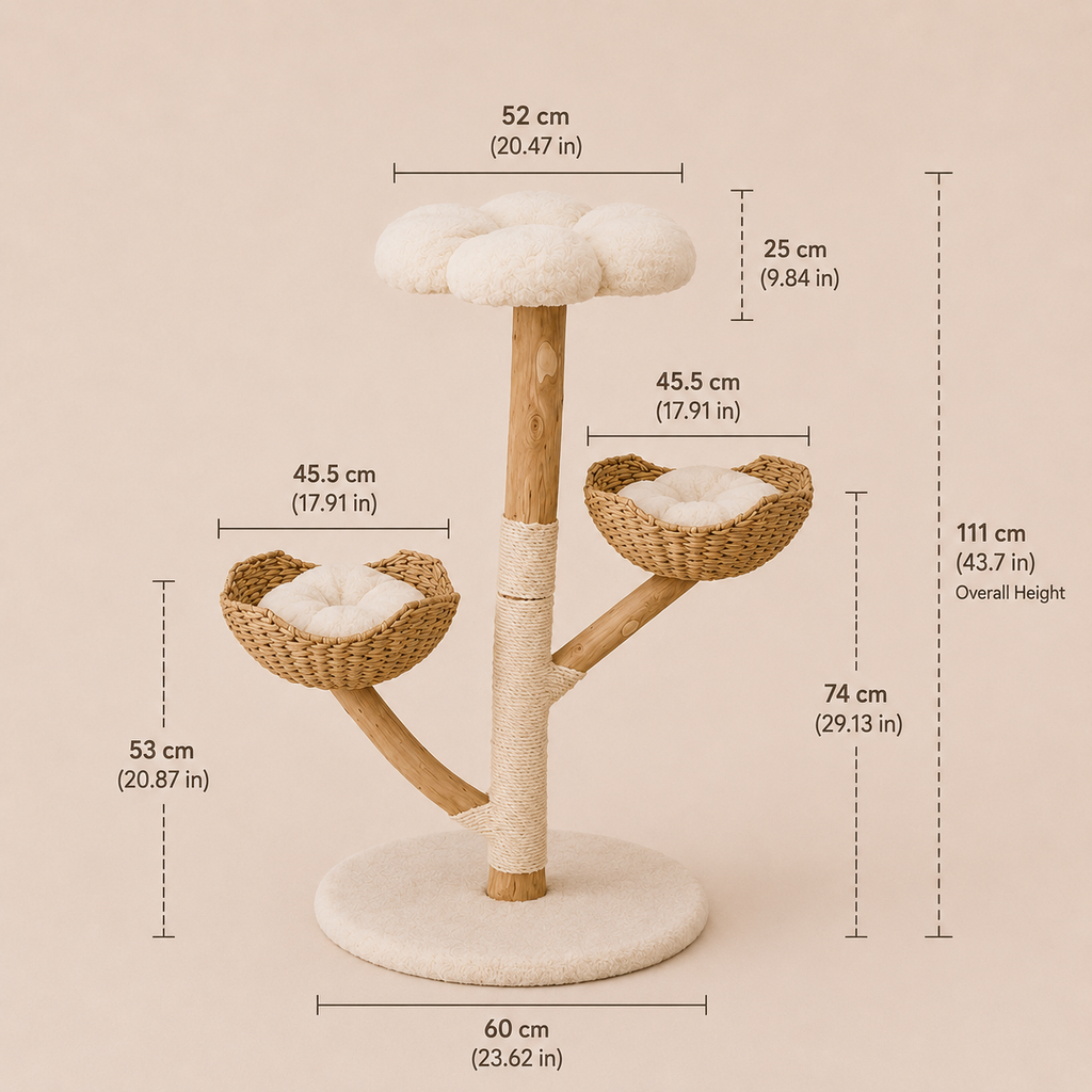 Solid Wood Cat Tree