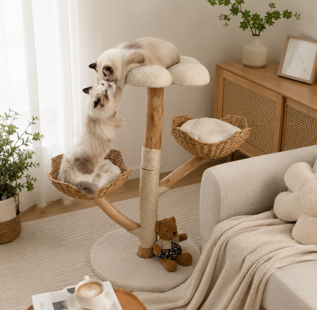 Solid Wood Cat Tree