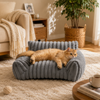 Cat beds with Premium Soft Corduroy Fleece