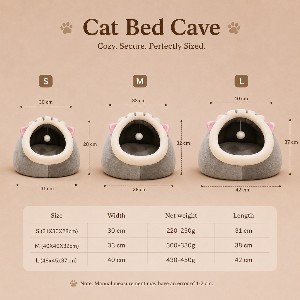 Cute Soft Cat Bed for Year-Round Comfort