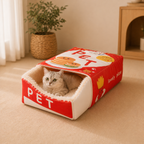 Snack Box, Cat Bed for Pets, Rectangular Fully Enclosed Safe Cookie Container