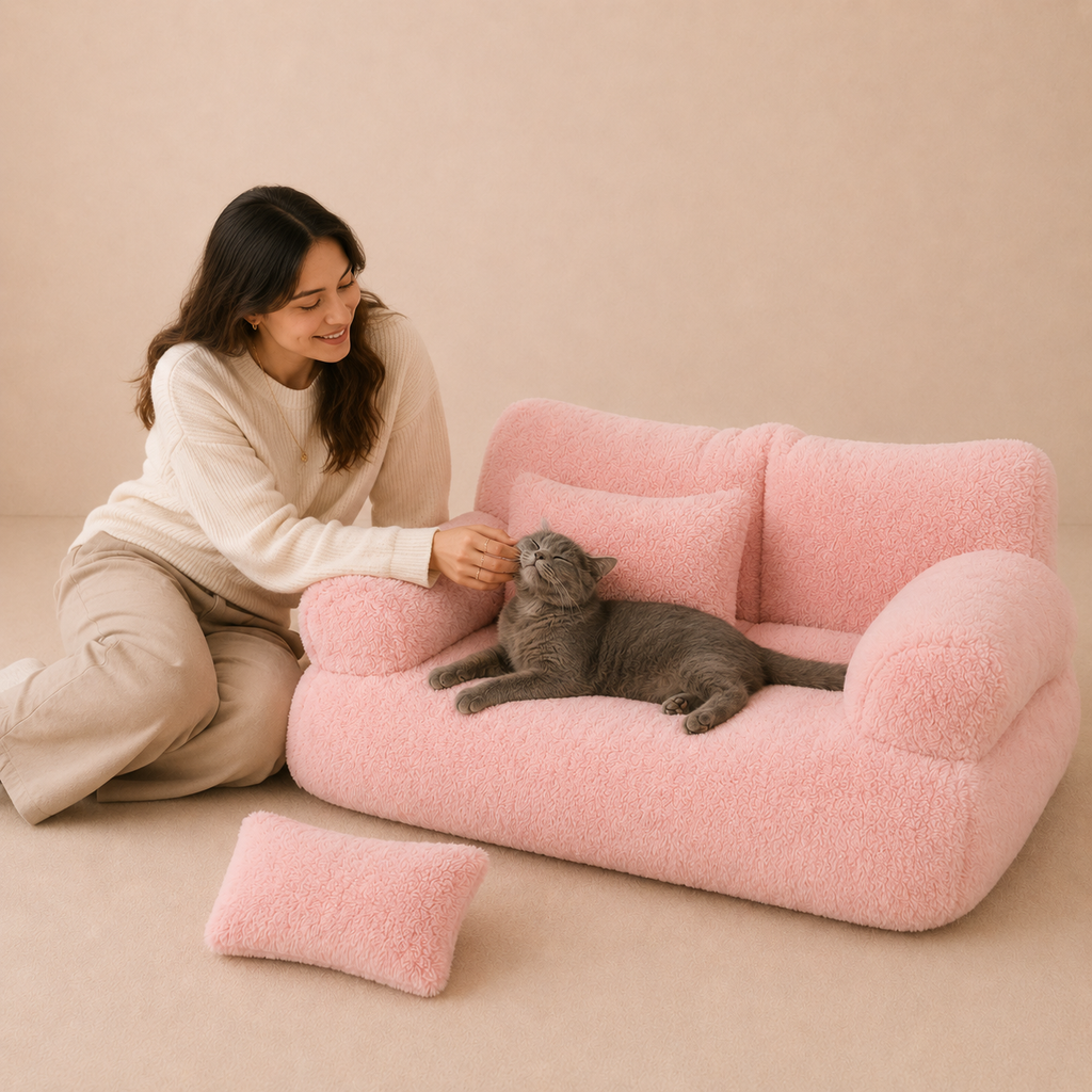 All-Season Washable Cat Bed Sofa