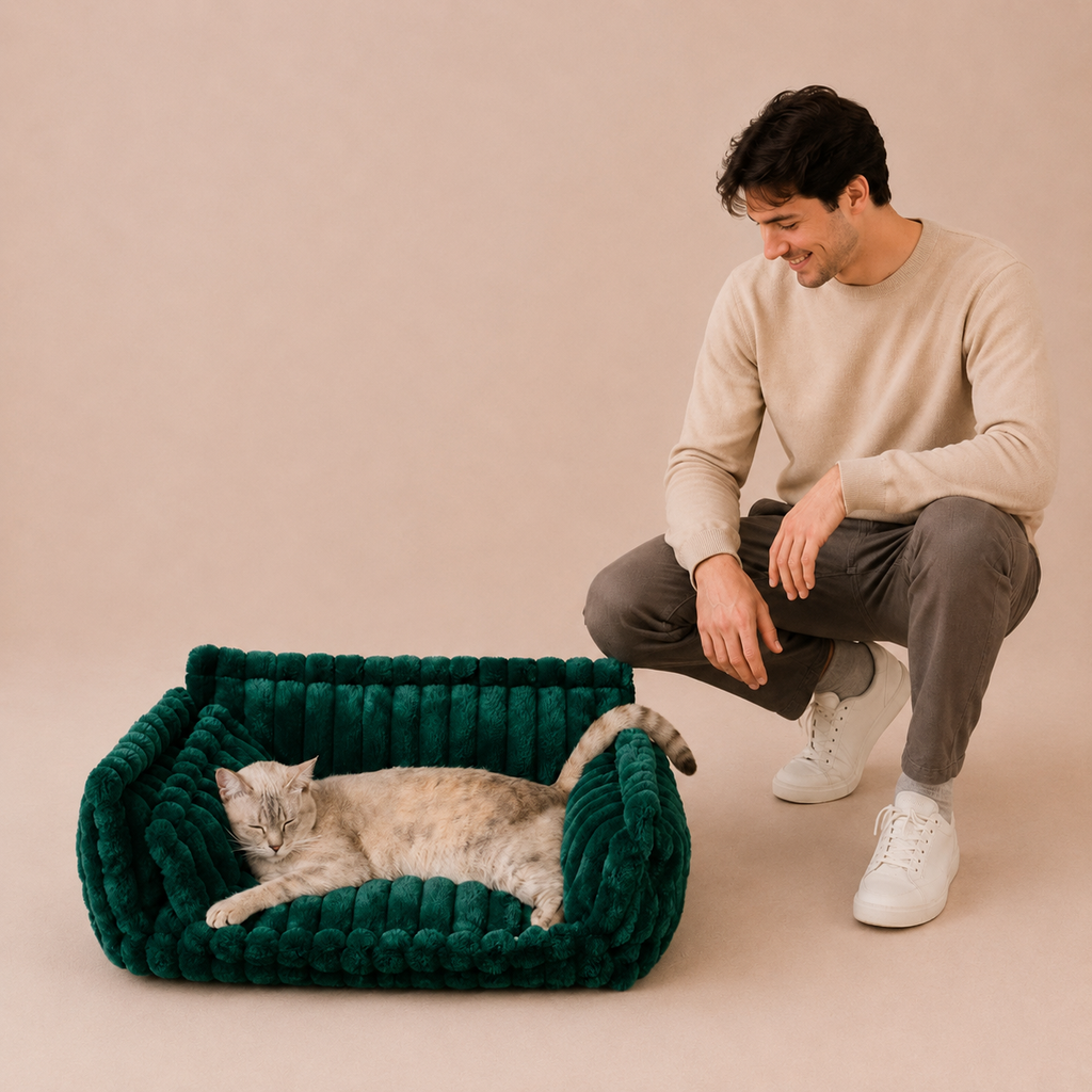 Snoozy Dream Calming Cat Bolster Bed