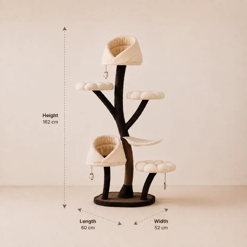 Chestnut Haven - Modern Cat Tree Tower with Cozy Pods & Perches
