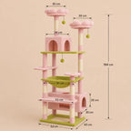 Cozy Canopy – Covered Cat Tree with Scratching Posts & Hammock