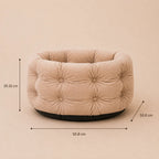 Deep Nest Cat Bed for Kittens up to 15lbs – Plush Washable Round Bed
