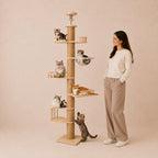 Floor to Ceiling Cat Tree Tall Cat Tower