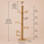 Floor to Ceiling Cat Tree Tall Cat Tower