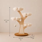 White Bloom - Flower Cat Tree with Four Plush Petal Perches