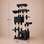 Claw Corner - Heavy Duty Cat Tree Tower for Large Cats with Hammock & Condos