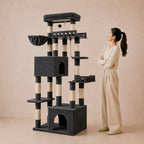 Claw Corner - Heavy Duty Cat Tree Tower for Large Cats with Hammock & Condos