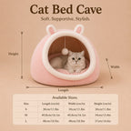 Whisker Nest - Cozy Enclosed Cat Cave Bed for Peaceful Sleep