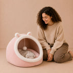 Whisker Nest - Cozy Enclosed Cat Cave Bed for Peaceful Sleep