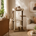Cozy Nook - Luxury Japanese-Style Cat Tree with Large Bed
