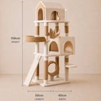 Claw Cabin - Multi-Tier Cottage Cat Tree Tower with Scratching Posts