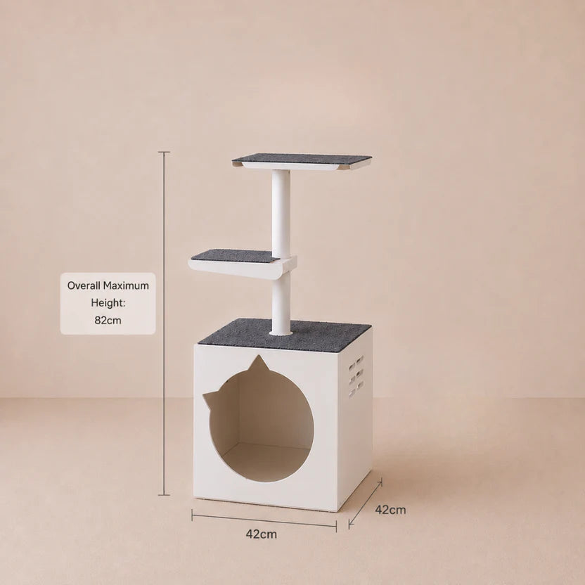 Arbor Loft - Modern Cat Tree Tower with Condo & Elevated Perch