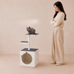 Arbor Loft - Modern Cat Tree Tower with Condo & Elevated Perch
