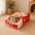 Snack Box, Cat Bed for Cats, Rectangular Fully Enclosed Safe Cookie Container
