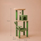 Kitty Gym - Multi Level Cat Tree Scratching Tower with Hammock & Condo