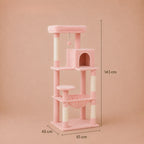 Kitty Gym - Multi Level Cat Tree Scratching Tower with Hammock & Condo