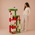 Kitty Gym - Multi Level Cat Tree Scratching Tower with Hammock & Condo