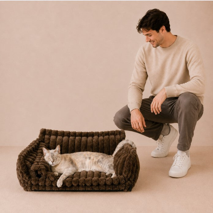 Snoozy Dream Calming Cat Bolster Bed