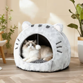 Cozy Hooded Cat Bed