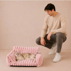 Snoozy Dream - Calming Cozy Cat Sofa Bed With Bolster