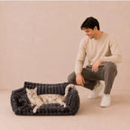 Snoozy Dream - Calming Cozy Cat Sofa Bed With Bolster