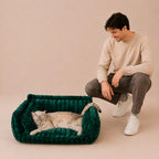 Snoozy Dream - Calming Cozy Cat Sofa Bed With Bolster
