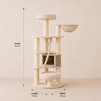 Dream Loft - Cat Tree Tower with Hammock, Condo & Rope Climber