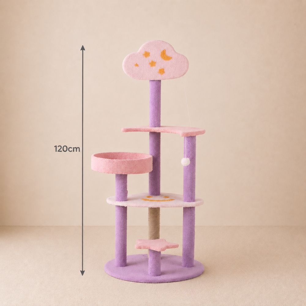 'Moon and Stars' 4-layer cloud cat tree
